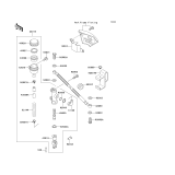 KAWASAKI, KL650-B1 1989,KL650-B2 1990,KL650-B3 1991, REAR MASTER CYLINDER