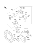 KAWASAKI, KL650-B1 1989,KL650-B2 1990,KL650-B3 1991, REAR CALIPER