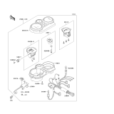KAWASAKI, KL650-B1 1989,KL650-B2 1990,KL650-B3 1991, METER