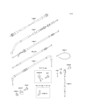 KAWASAKI, KL650-B1 1989,KL650-B2 1990,KL650-B3 1991, CABLE