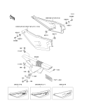KAWASAKI, KL650-B1 1989,KL650-B2 1990,KL650-B3 1991, SIDE COVER/CHAIN CASE