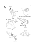 KAWASAKI, KL650-B1 1989,KL650-B2 1990,KL650-B3 1991, LABEL