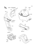 KAWASAKI, KL650-B1 1989,KL650-B2 1990,KL650-B3 1991, DECAL(WHITE/RED)