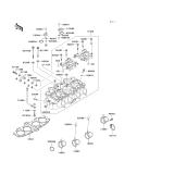 KAWASAKI, ZX600-E1 1993,ZX600-E2 1994,ZX600-E3 1995, CYLINDER HEAD