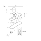 KAWASAKI, ZX600-E1 1993,ZX600-E2 1994,ZX600-E3 1995, CYLINDER/PISTON(S)