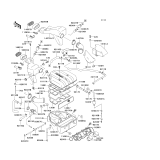 KAWASAKI, ZX600-E1 1993,ZX600-E2 1994,ZX600-E3 1995, AIR CLEANER