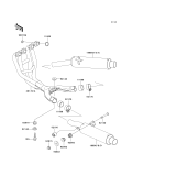KAWASAKI, ZX600-E1 1993,ZX600-E2 1994,ZX600-E3 1995, MUFFLER(S)