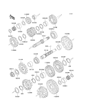 KAWASAKI, ZX600-E1 1993,ZX600-E2 1994,ZX600-E3 1995, TRANSMISSION(ZX600-E1/E2/E3)