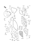 KAWASAKI, ZX600-E1 1993,ZX600-E2 1994,ZX600-E3 1995, ENGINE COVER(S)