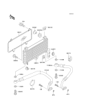 KAWASAKI, ZX600-E1 1993,ZX600-E2 1994,ZX600-E3 1995, OIL COOLER