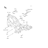 KAWASAKI, ZX600-E1 1993,ZX600-E2 1994,ZX600-E3 1995, FRAME FITTINGS