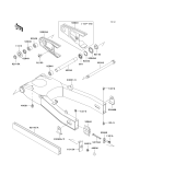 KAWASAKI, ZX600-E1 1993,ZX600-E2 1994,ZX600-E3 1995, SWINGARM