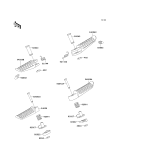 KAWASAKI, ZX600-E1 1993,ZX600-E2 1994,ZX600-E3 1995, FOOTRESTS