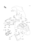 KAWASAKI, ZX600-E1 1993,ZX600-E2 1994,ZX600-E3 1995, FENDERS