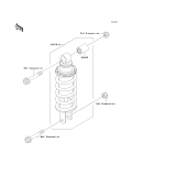 KAWASAKI, ZX600-E1 1993,ZX600-E2 1994,ZX600-E3 1995, SHOCK ABSORBER(S)