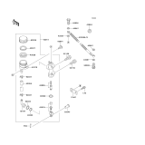 KAWASAKI, ZX600-E1 1993,ZX600-E2 1994,ZX600-E3 1995, REAR MASTER CYLINDER