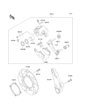 KAWASAKI, ZX600-E1 1993,ZX600-E2 1994,ZX600-E3 1995, REAR BRAKE