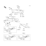 KAWASAKI, ZX600-E1 1993,ZX600-E2 1994,ZX600-E3 1995, SIDE COVERS/CHAIN COVER