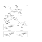 KAWASAKI, ZX600-E1 1993,ZX600-E2 1994,ZX600-E3 1995, SIDE COVERS/CHAIN COVER