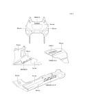 KAWASAKI, ZX600-E1 1993,ZX600-E2 1994,ZX600-E3 1995, DECALS(EBONY/GREEN)