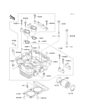 KAWASAKI, EX250-F6 1992,EX250-F8 1994,EX250-F9 1995, CYLINDER HEAD