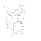 KAWASAKI, EX250-F6 1992,EX250-F8 1994,EX250-F9 1995, CAMSHAFT(S)/TENSIONER