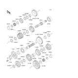 KAWASAKI, EX250-F6 1992,EX250-F8 1994,EX250-F9 1995, TRANSMISSION