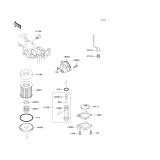 KAWASAKI, EX250-F6 1992,EX250-F8 1994,EX250-F9 1995, OIL PUMP