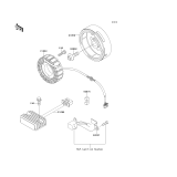 KAWASAKI, EX250-F6 1992,EX250-F8 1994,EX250-F9 1995, GENERATOR