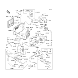 KAWASAKI, EX250-F6 1992,EX250-F8 1994,EX250-F9 1995, RADIATOR