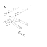 KAWASAKI, EX250-F6 1992,EX250-F8 1994,EX250-F9 1995, SWINGARM