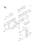KAWASAKI, EX250-F6 1992,EX250-F8 1994,EX250-F9 1995, SUSPENSION/SHOCK ABSORBER