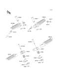 KAWASAKI, EX250-F6 1992,EX250-F8 1994,EX250-F9 1995, FOOTRESTS