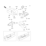 KAWASAKI, EX250-F6 1992,EX250-F8 1994,EX250-F9 1995, FENDERS