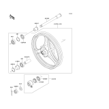 KAWASAKI, EX250-F6 1992,EX250-F8 1994,EX250-F9 1995, FRONT HUB