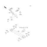 KAWASAKI, EX250-F6 1992,EX250-F8 1994,EX250-F9 1995, BRAKE PEDAL