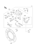 KAWASAKI, EX250-F6 1992,EX250-F8 1994,EX250-F9 1995, FRONT BRAKE
