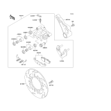 KAWASAKI, EX250-F6 1992,EX250-F8 1994,EX250-F9 1995, REAR BRAKE
