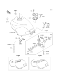 KAWASAKI, EX250-F6 1992,EX250-F8 1994,EX250-F9 1995, FUEL TANK