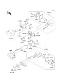 KAWASAKI, EX250-F6 1992,EX250-F8 1994,EX250-F9 1995, TURN SIGNALS