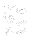 KAWASAKI, EX250-F6 1992,EX250-F8 1994,EX250-F9 1995, DECALS