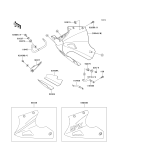 KAWASAKI, EX250-F6 1992,EX250-F8 1994,EX250-F9 1995, COWLING LOWERS