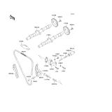KAWASAKI, ZR750-C5 1995, CAMSHAFT(S)/TENSIONER