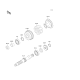 KAWASAKI, ZR750-C5 1995, SECONDARY SHAFT