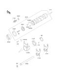 KAWASAKI, ZR750-C5 1995, GEAR CHANGE DRUM/SHIFT FORK(S)