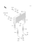 KAWASAKI, ZR750-C5 1995, OIL COOLER
