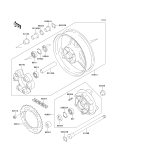 KAWASAKI, ZR750-C5 1995, REAR HUB