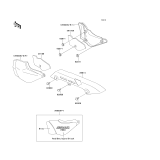 KAWASAKI, ZR750-C5 1995, SIDE COVERS/CHAIN COVER