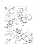 KAWASAKI, VN1500-F2 1999, LEFT ENGINE COVER(S)
