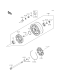 KAWASAKI, VN1500-F2 1999, REAR HUB